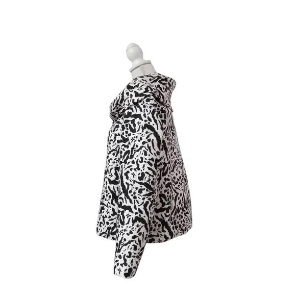 Saint Tropez West‎ Monochrome Patterned Jacket SIZE LARGE BLK. AND WHITE VGC - Picture 5 of 11